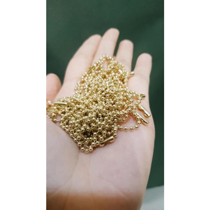 

20 Pcs Tali Hang Tag Biji Lada / Tali Bulat Warna Gold 008