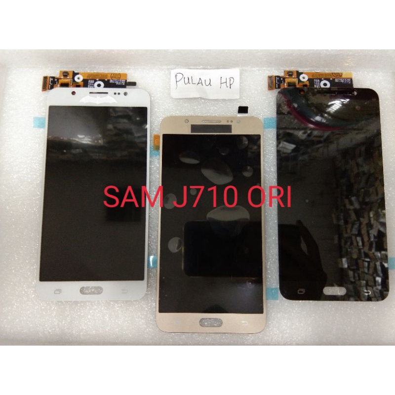 LCD SAMSUNG J710 J7 2016 BLACK GOLD WHITE ORI