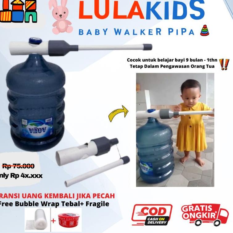 Eksklusif Baby Walker Pipa Paralon Kuat , Pushwalker Pipa Paralon , alat belajar jalan bayi murah . 