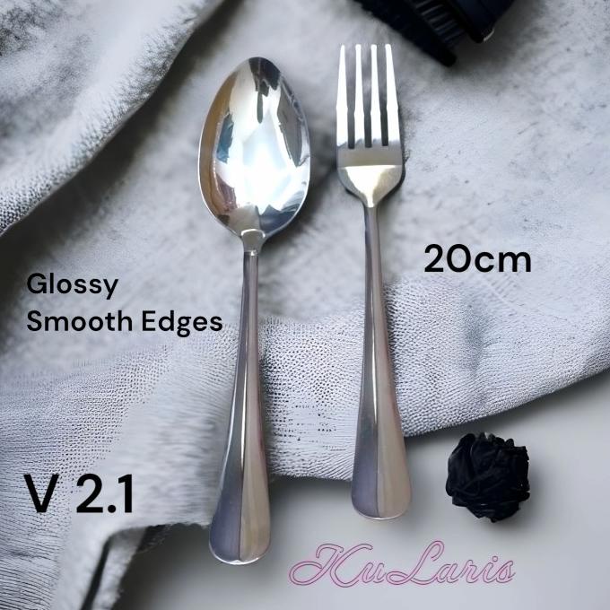 12Pcs Sendok Garpu Makan Stainless Premium Hotel Restoran Tebal