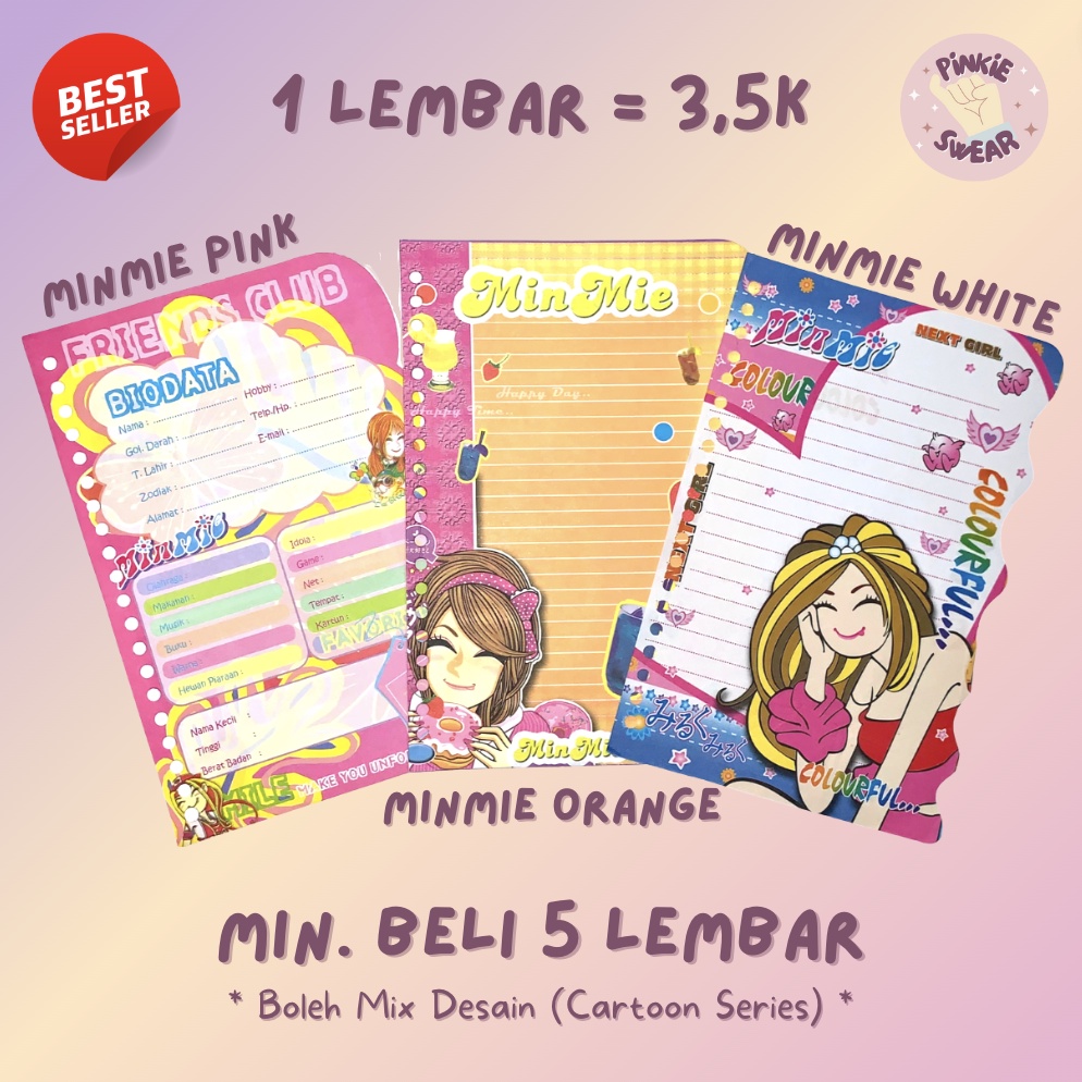 

Isi / Refill Binder Loose Leaf Langka [Seri Kartun / Cartoon Series]