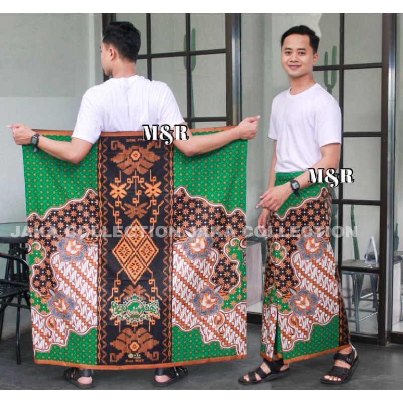 Sarung Batik Motif NU Hijau Premium / Sarung Batik Pria Modern Kemasa Box / Sarung Palaikat Pria Kem