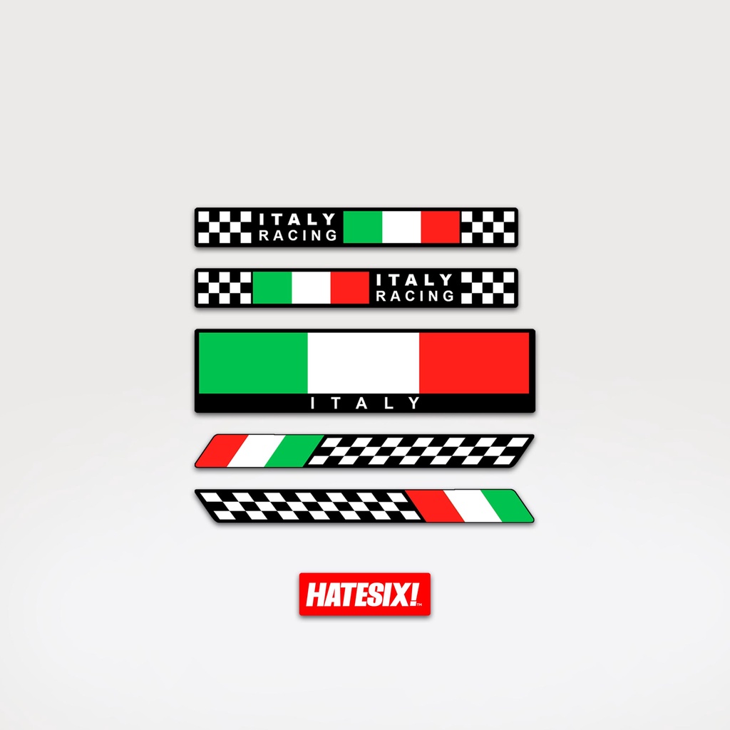 Sticker Decal Bendera Balap Flag Racing Hatesix