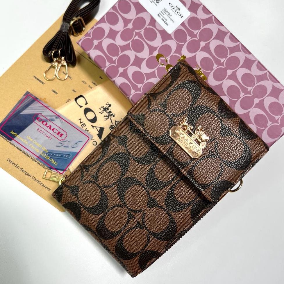HARGA TERMURAAH SLINGBAG  COACH FREE BOX & DUSTBAG & FAKEBILL