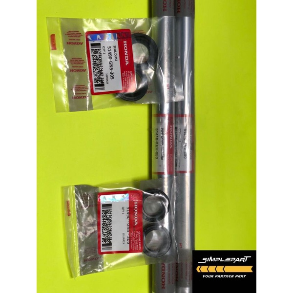 PAKET AS SHOCK DEPAN SET SEAL SHOCK + SEAL TUTUP ABU SUPRA X SUPRA X LAMA SUPRA FIT