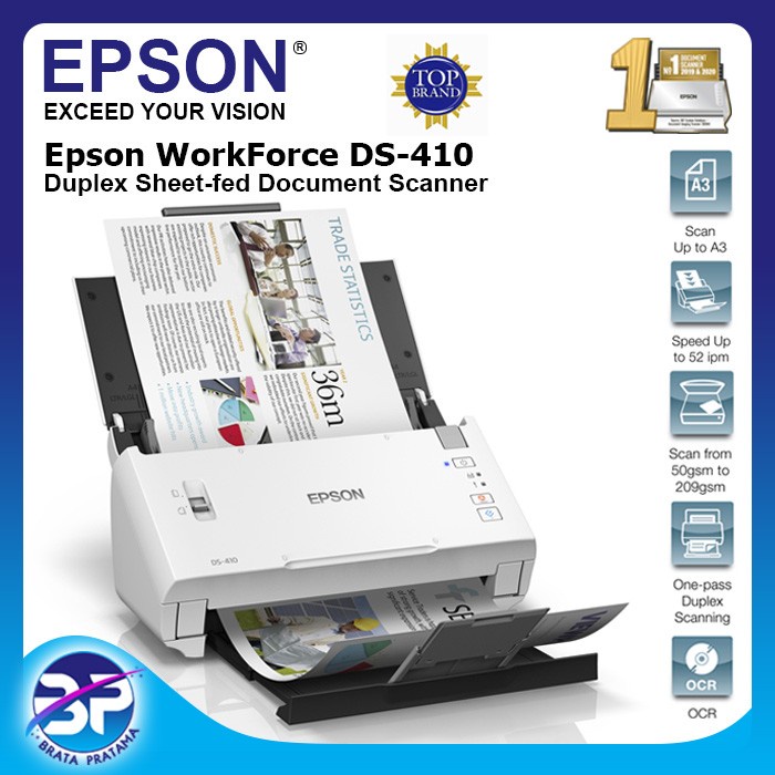 Scanner Epson Workforce Ds-410 Duplex Document Scanner