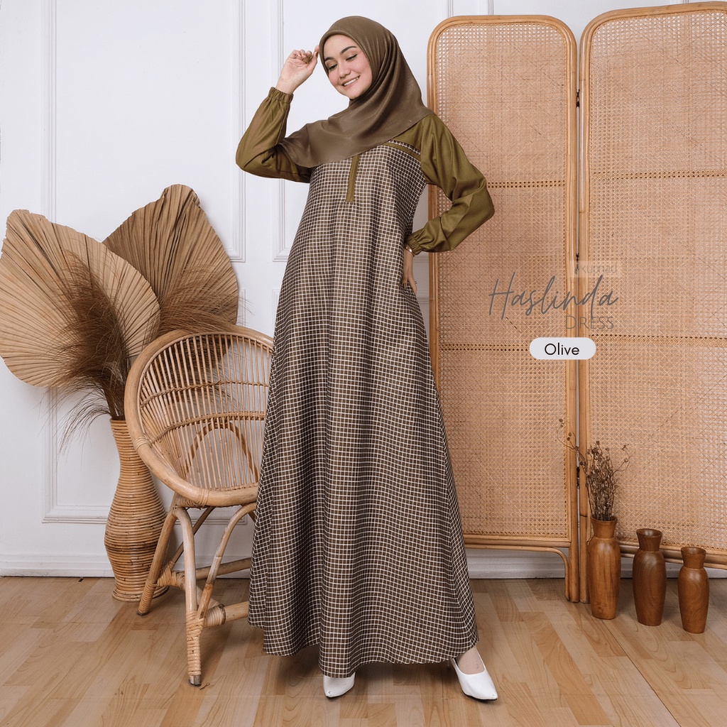 KUPNAD Gamis Premium Katun Toyobo dan Katun Jepang - Haslinda Dress by KUPNAD super halus adem dan nyaman cocok untuk sehari-hari