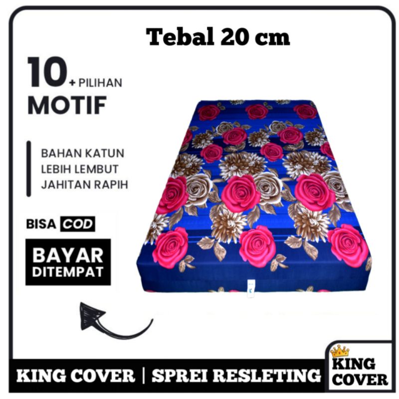 Sarung kasur busa inoac size 180x20x200//Sprei Resleting busa inoac,royal//Sarung kasur busa murah