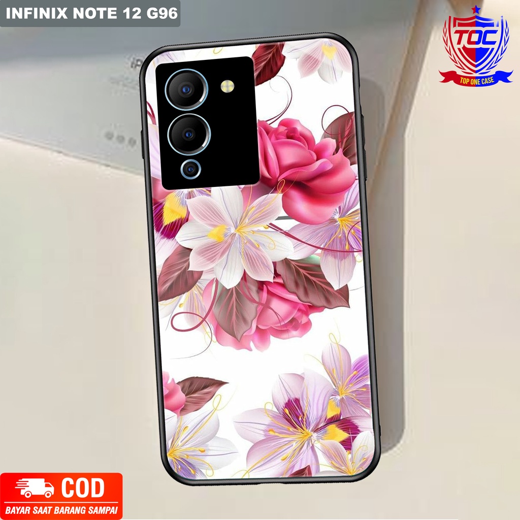 Case INFINIX NOTE 12 G96 - Casing INFINIX NOTE 12 G96 Terbaru 2022 TOP ONE CASE [ BUNGA ] Silikon IN