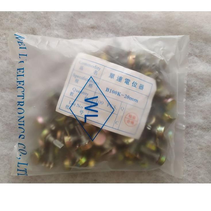 ❀ potensio mono 50k potensio mono 100k harga  per 100pcs termasuk mur dan ring ✯