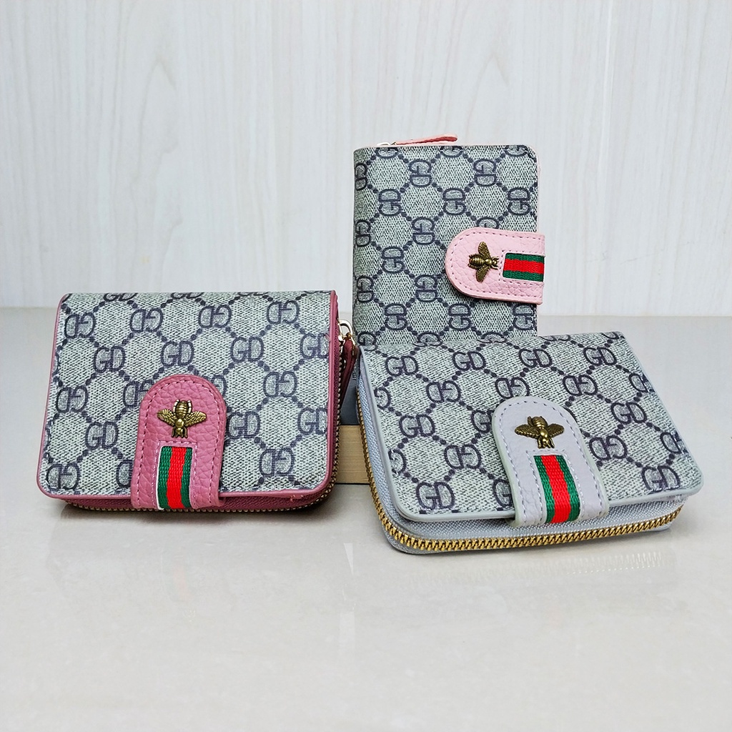 Satu7an D44 DOMPET LIPAT WANITA MOTIF GD LEBAH DOMPET UANG KERTAS KOIN CEWEK TERLARIS COD IMPORT