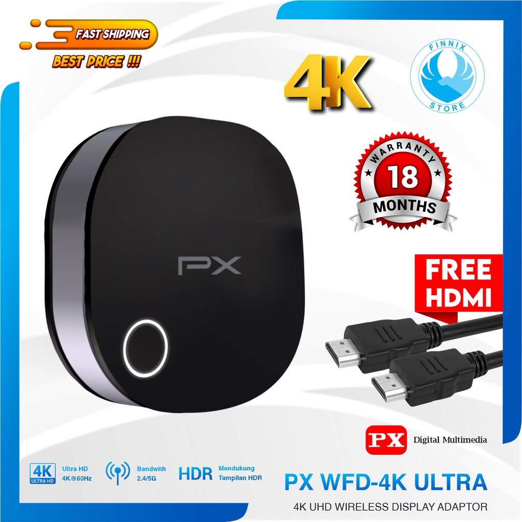 PX WFD-4K ULTRA HDMI Wireless Display Audio Video Receiver TV 4K 60Hz