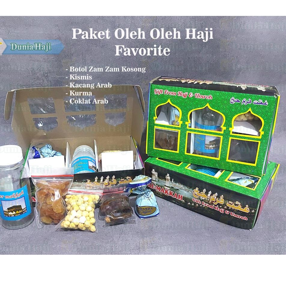 

Good Order Paket Haji Favorite E Souvenir Murah ( Botol Zam Zam Kosong - Kacang Arab - Kismis - Coklat Arab - Kurma) Souvenir Oleh Oleh Haji dan Umroh /pcs