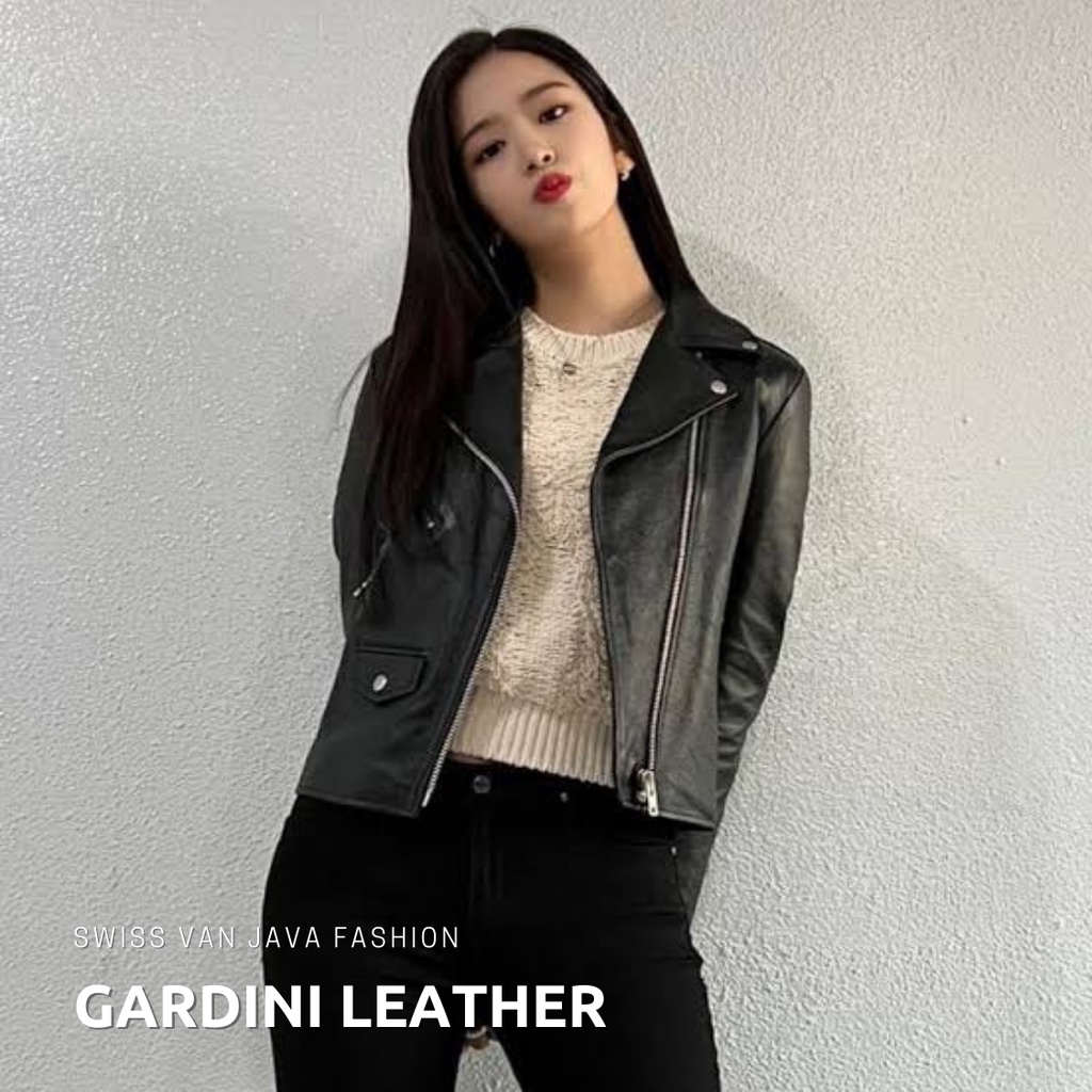 JEKET KULIT SEMI PRIA WANITA CROP ASLI PRIA ORI HITAM CEWE / JEKET KULIT PRIA WANITA CROP ASLI PRIA 