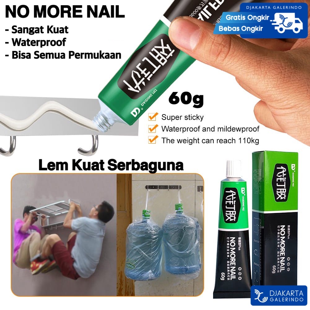 Heavy Duty Glue No More Nails Lem Pengganti paku Lem konstruksi Lem Besi Lem Kayu Lem Dinding Lem Kaca Lem Lemari Lem Serbaguna Lem Dextone Lem keramik Lem Metal