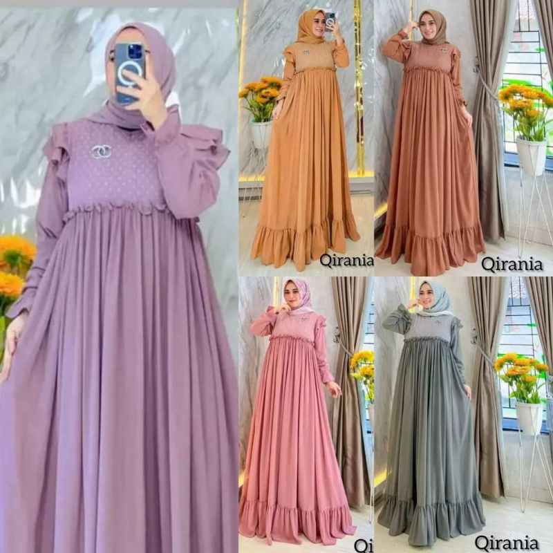 QIRANIA GAMIS SUPER JUMBO by RAYHANUN ld 90  - ld 130 140 150 160 170 180