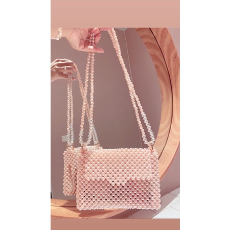 talita bead bag pearl