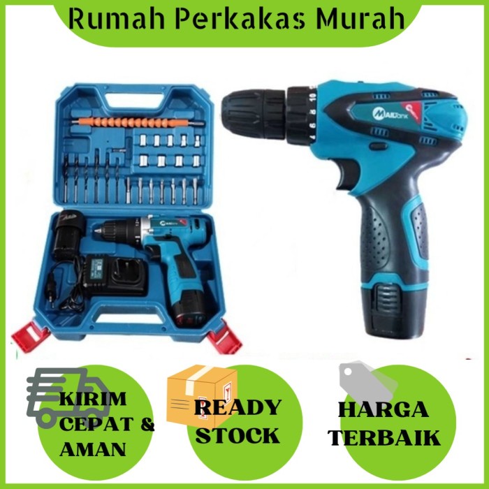 Produk Terbaru Mailtank Sh191 Mesin Bor Baterai Cordless Drill 12V Mailtank Bor Cas