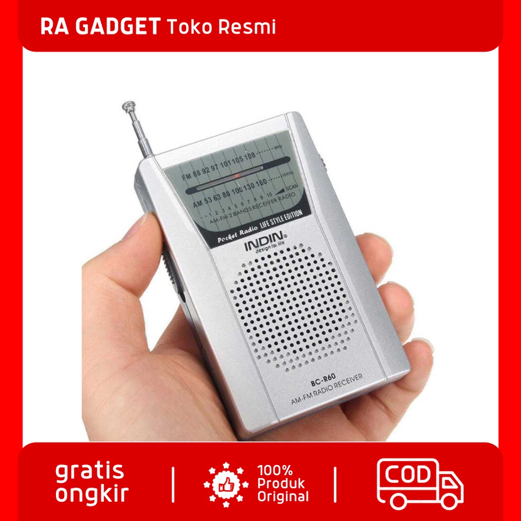 Radio FM AM Pocket Mini Telescopic Antenna with Speaker / Am Fm Radio Saku Mini Kecil Murah  Suara J