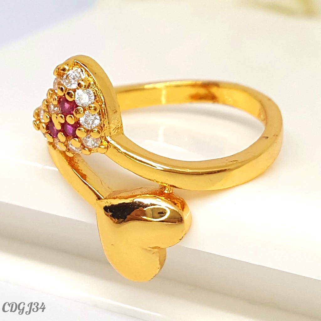 PGX Cincin Xuping Wanita Lapis Emas Aksesoris Perhiasan Fashion Premium - Z204