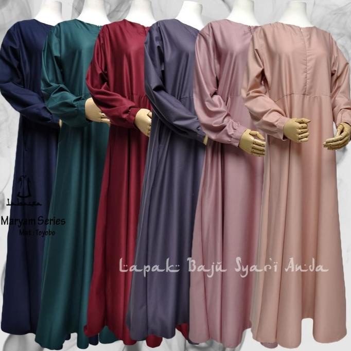 Gamis Toyobo Polos Syari Basic Maryam Series - LABASA ORI