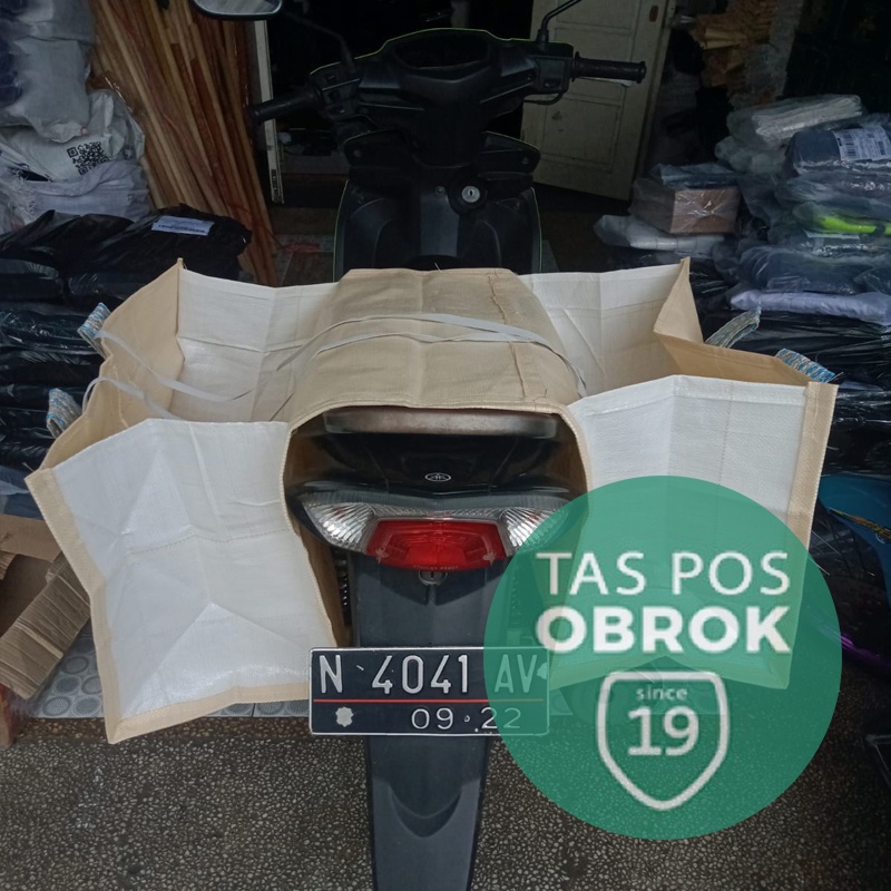 Tas Motor Obrok Tas Kurir Pos Sales Tas Bronjong Krombong Tas Ronjot Bahan Karung Besar