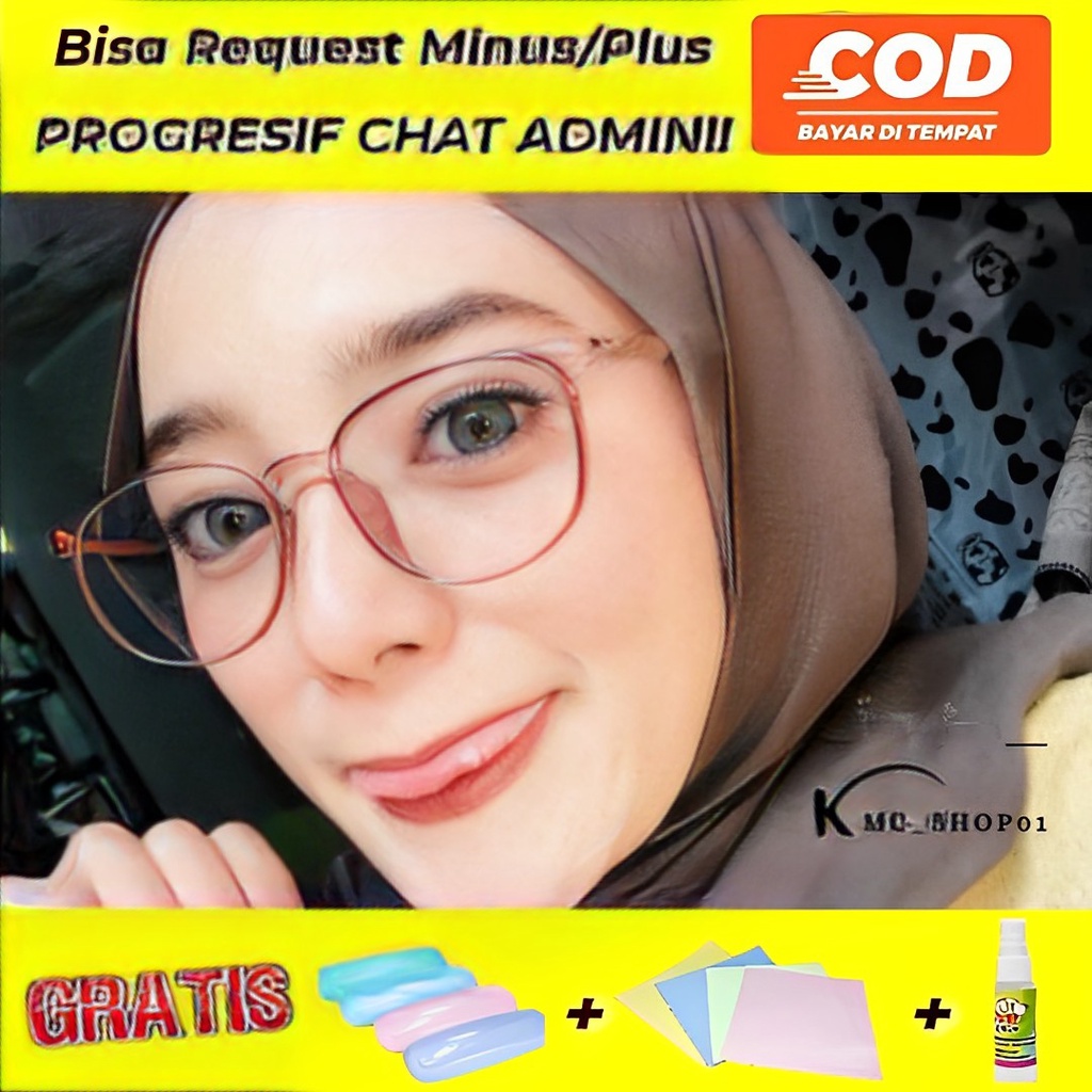 kacamata oval lentur viral nyaman dipakai lama bahan super ringan anti radiasi normal 5009