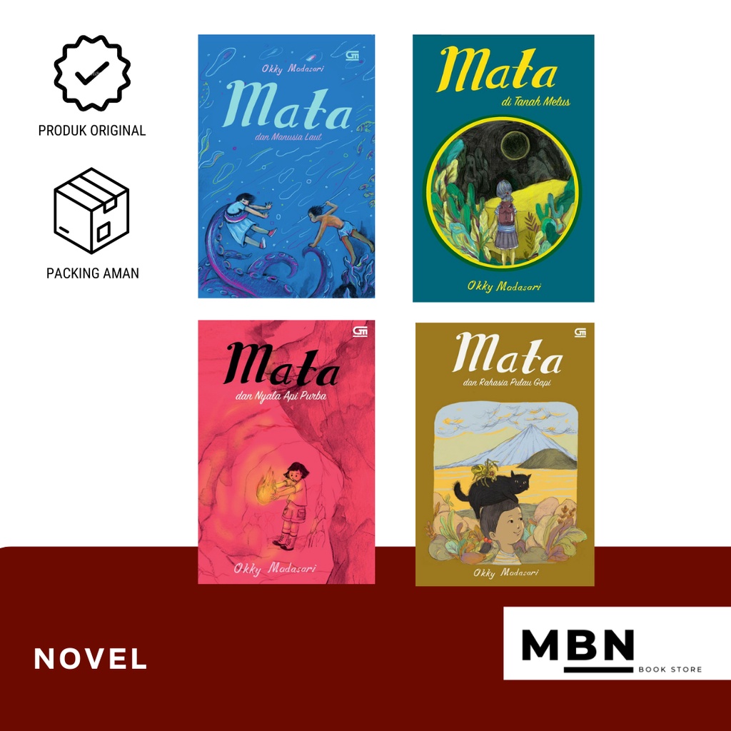 NOVEL OKKY MADASARI : MATA DAN MANUSIA LAUT/ MATA DAN NYALA API PURBA/ MATA DAN RAHASIA PULAU GAPI/