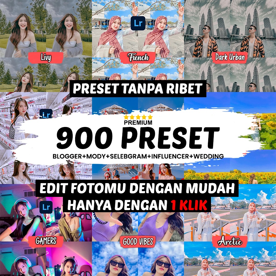 900 PRESET LIGHTROOM PREMIUM - PRESET LIGHTROOM MOBILE - PAKET PRESET MURAH - 900 PRESET LIGHTROOM -