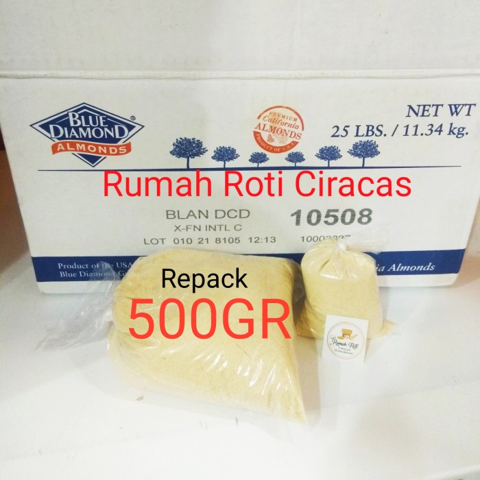 

ALMOND POWDER 500GR TEPUNG BUBUK KACANG REPACK 500 GR CURAH NUT RAW