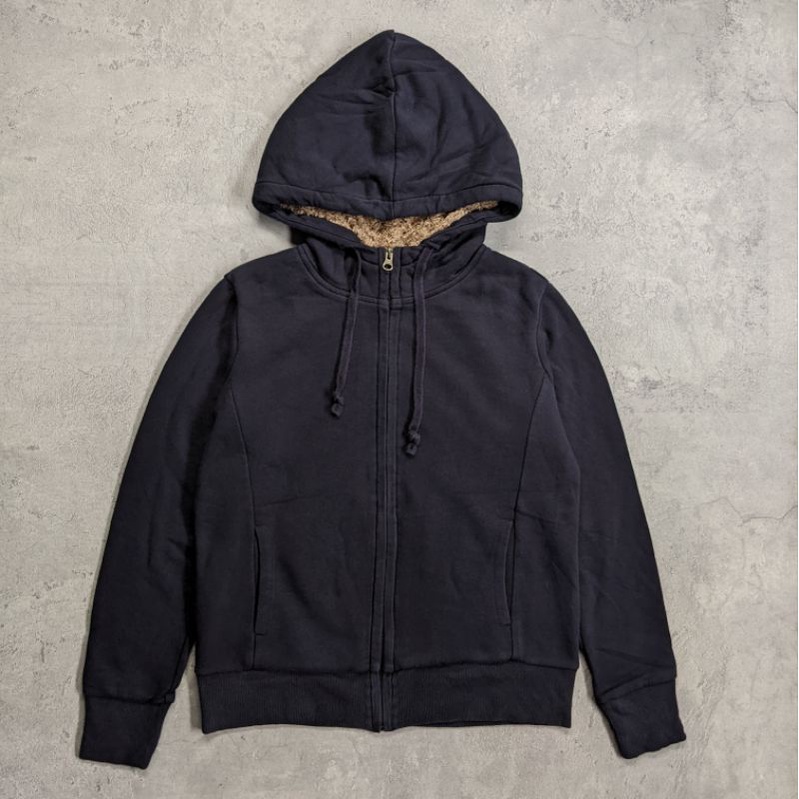 Uniqlo Zipper Hoodie Sherpa Black M For Women Second