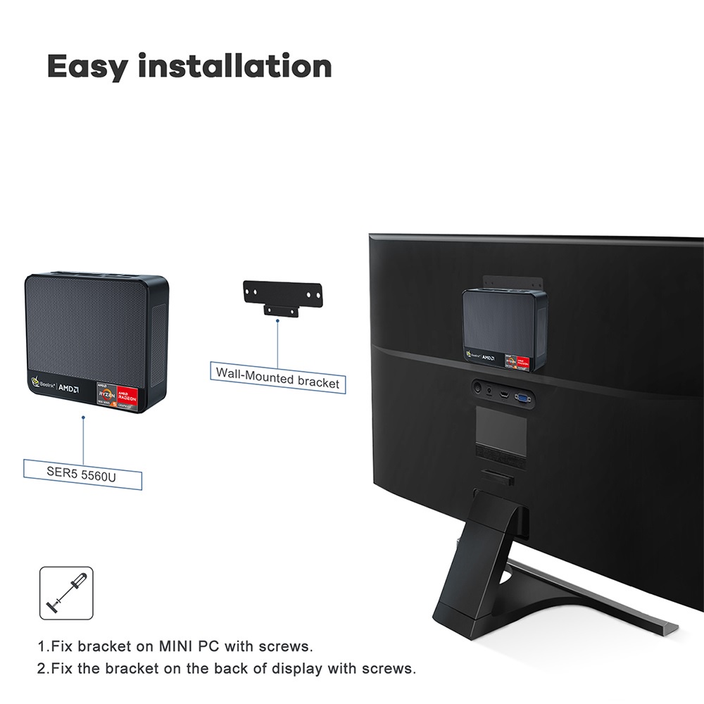 BEELINK SER5 - AMD RYZEN 5 5560U MINI PC 16GB DDR4 500GB M.2 NVMe