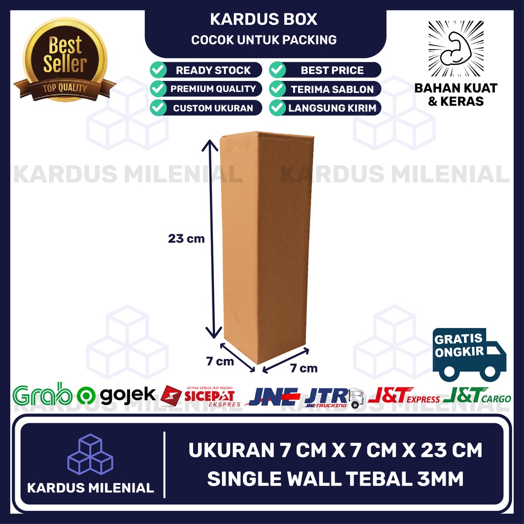 

Kardus box karton packing 7x7x23