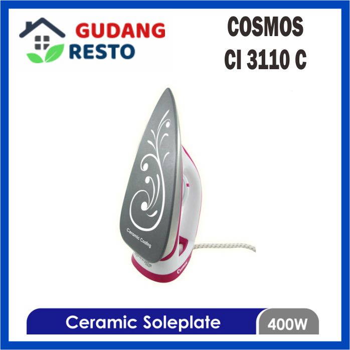 SETRIKA COSMOS CI 3110 C SETERIKA  KERING DRY IRON GOSOKAN CI3110 CI3110C TAPAK KERAMIK ANTI LENGKET