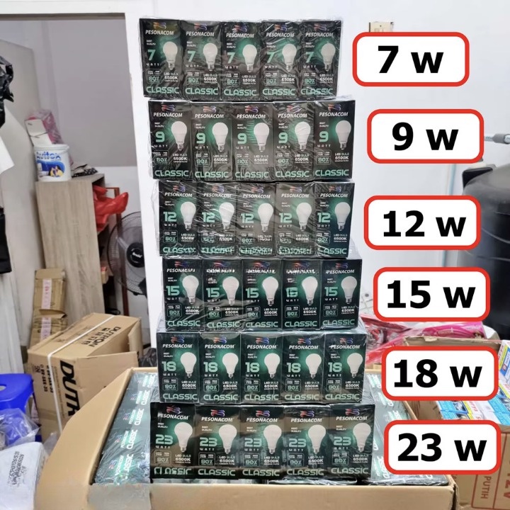 Bohlam Pesonacom Lampu LED Bulb Rumah Kantor SNI Classic Termurah 7W / 9W / 12W / 15W / 18W / 23W