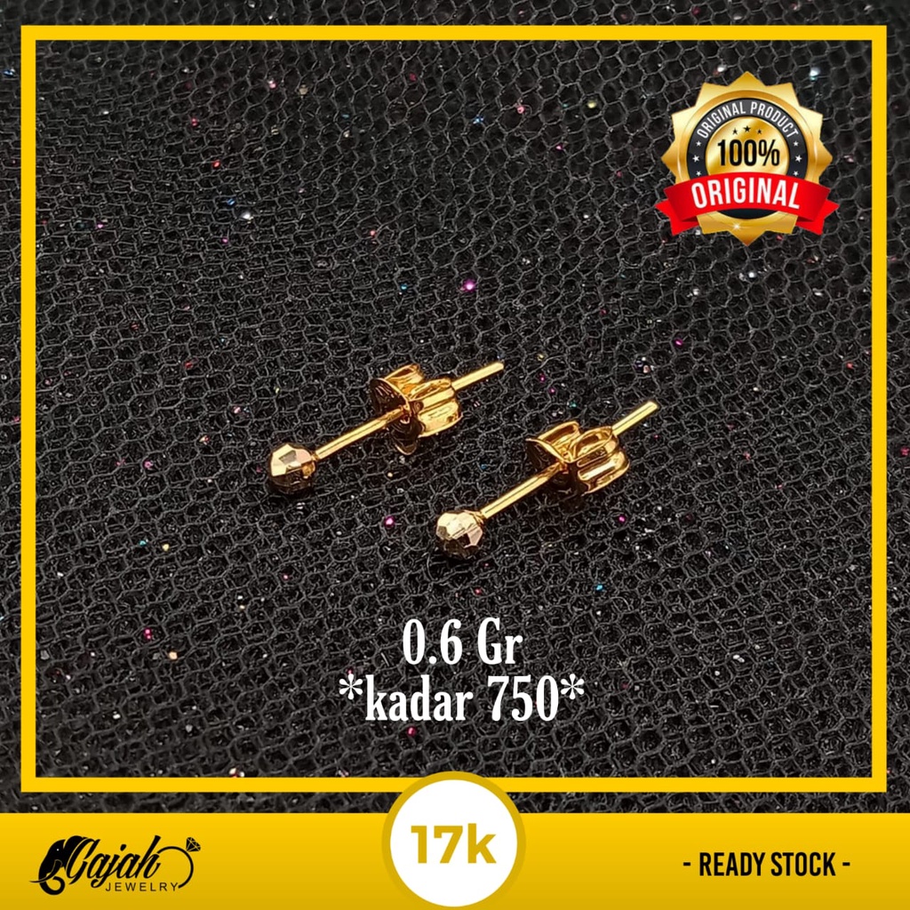 Anting Emas 17k - 0.6 Gr Kadar 750 - 4325