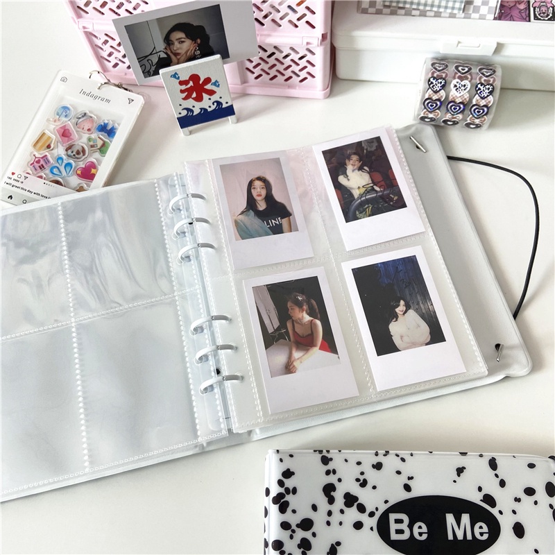 A6 Marble Binder 200 Pocket Lomo Card Seat Album 3 Inch Sederhana Korea Kpop Idol Photo Card Organizer Collection Book