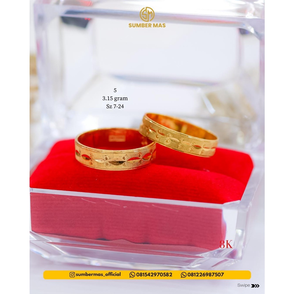 CINCIN WEDDING/COUPLE/POLOS KADAR 8K/17K