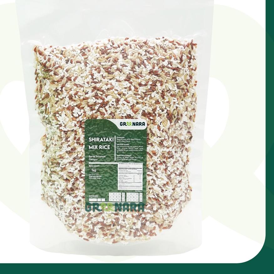 

✺ Shirataki Mix Rice 1Kg / Shirataki mix Beras Merah , Coklat Organik ⅍