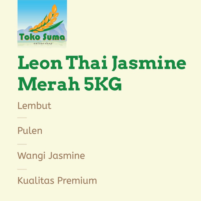 

Leon Merah Thai Jasmine Rice 5KG