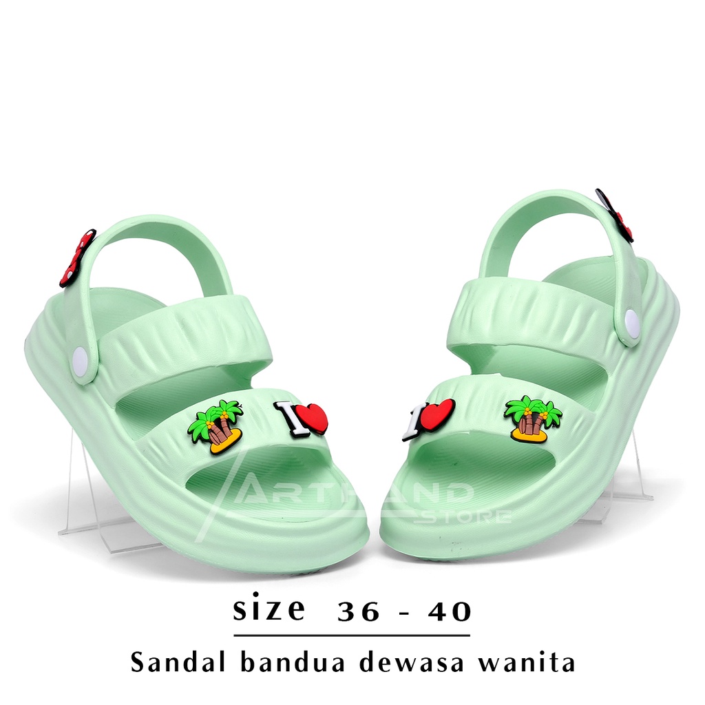 Sandal Wanita Bandua Jibitz Balance Kekinian Terbaru