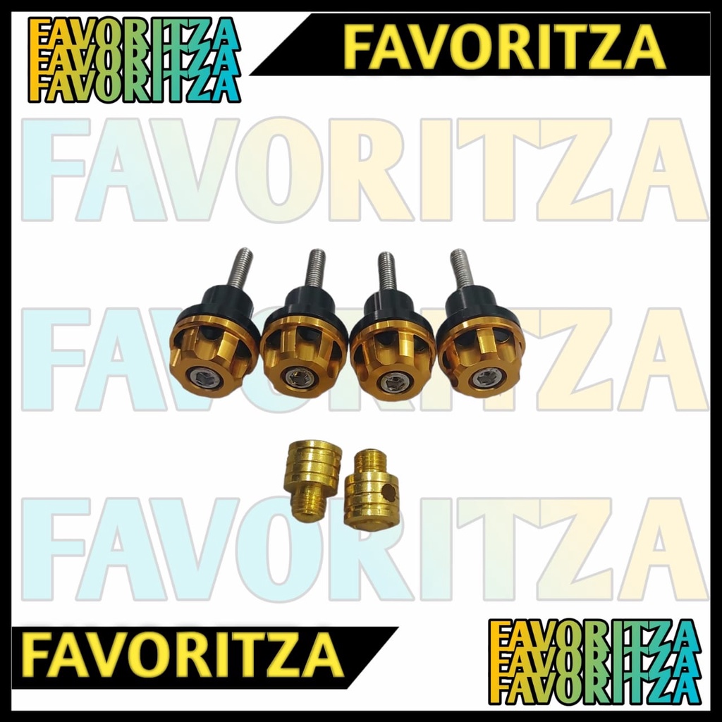 PAKET MURAH 2 IN 1 MONEL TUTUP SPION YAMAHA + JALU SPAKBOR 2 SET FULL CNC PAKET GOLD JALU TUTUP KNAL