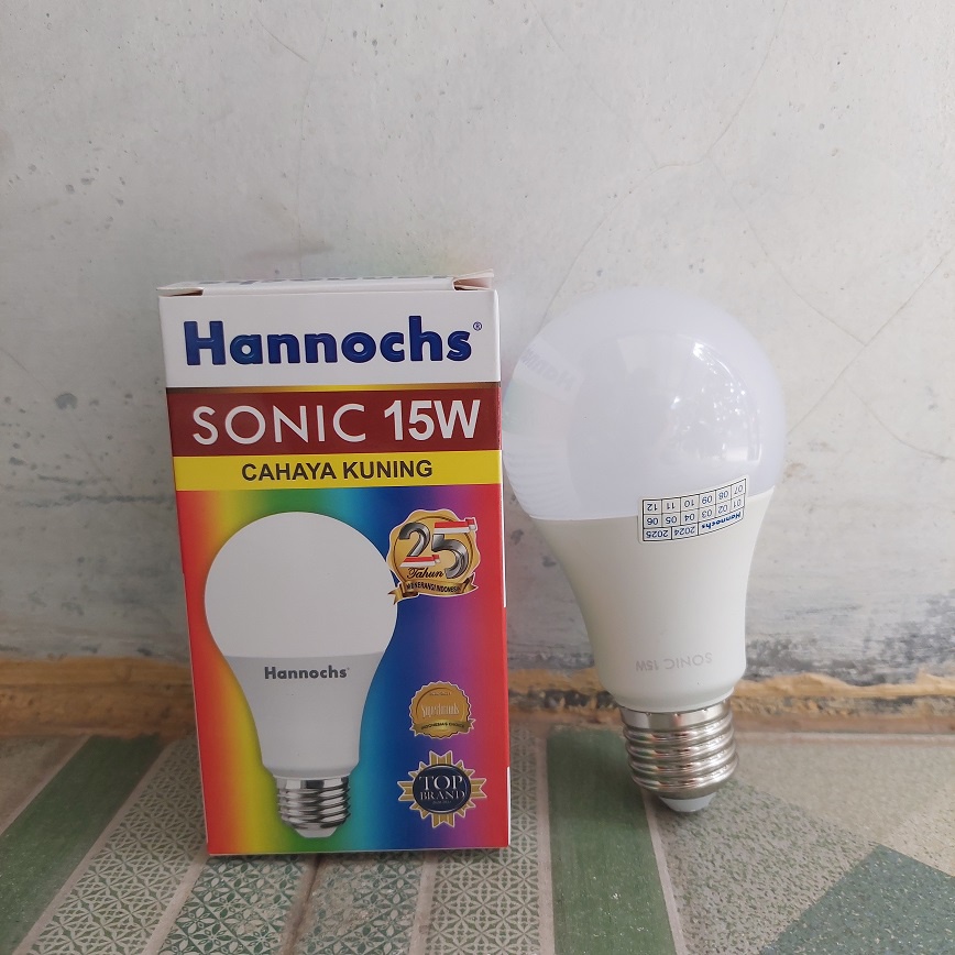 Bohlam Hannochs Sonic 15 Watt Warm White Lampu LED Garansi Kuning 15W