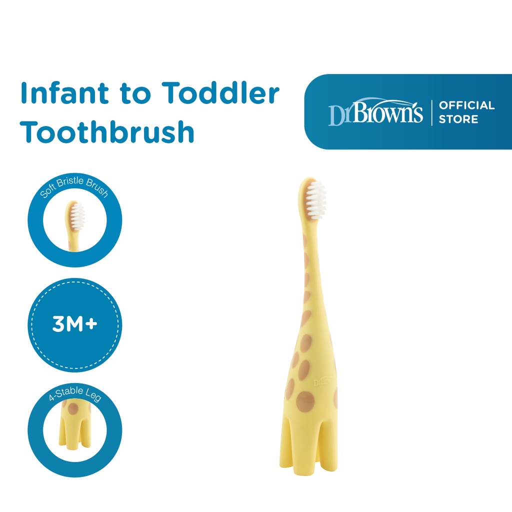 Dr. Brown's Infant-to-Toddler Toothbrush / Toothbrush Baby / Sikat Gigi Bayi / Sikat Gigi Anak Silicone Bulu Halus