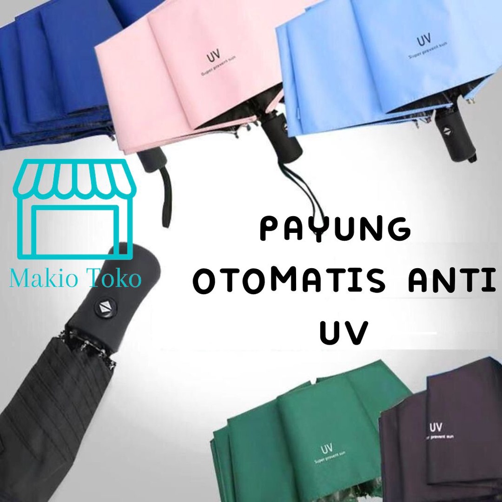 Payung Lipat Otomatis Anti UV Premium (Gratis Bubble)