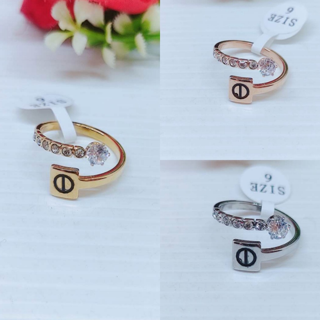 Cincin Titanium Permata Perhiasan Wanita Jewelry 3109/3110