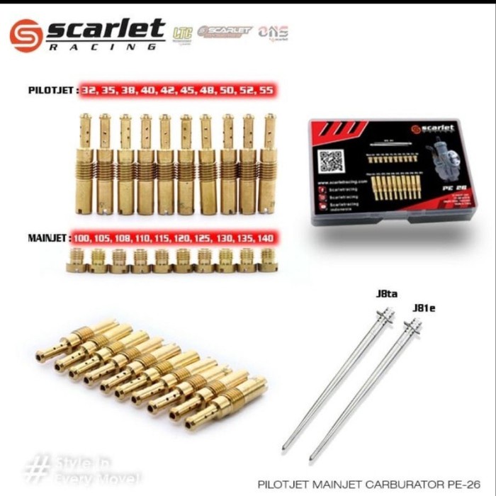 Spuyer Main Jet Pilot Jet Jarum Skep Karbu Pe 24 26 28 30 Karbu Klx