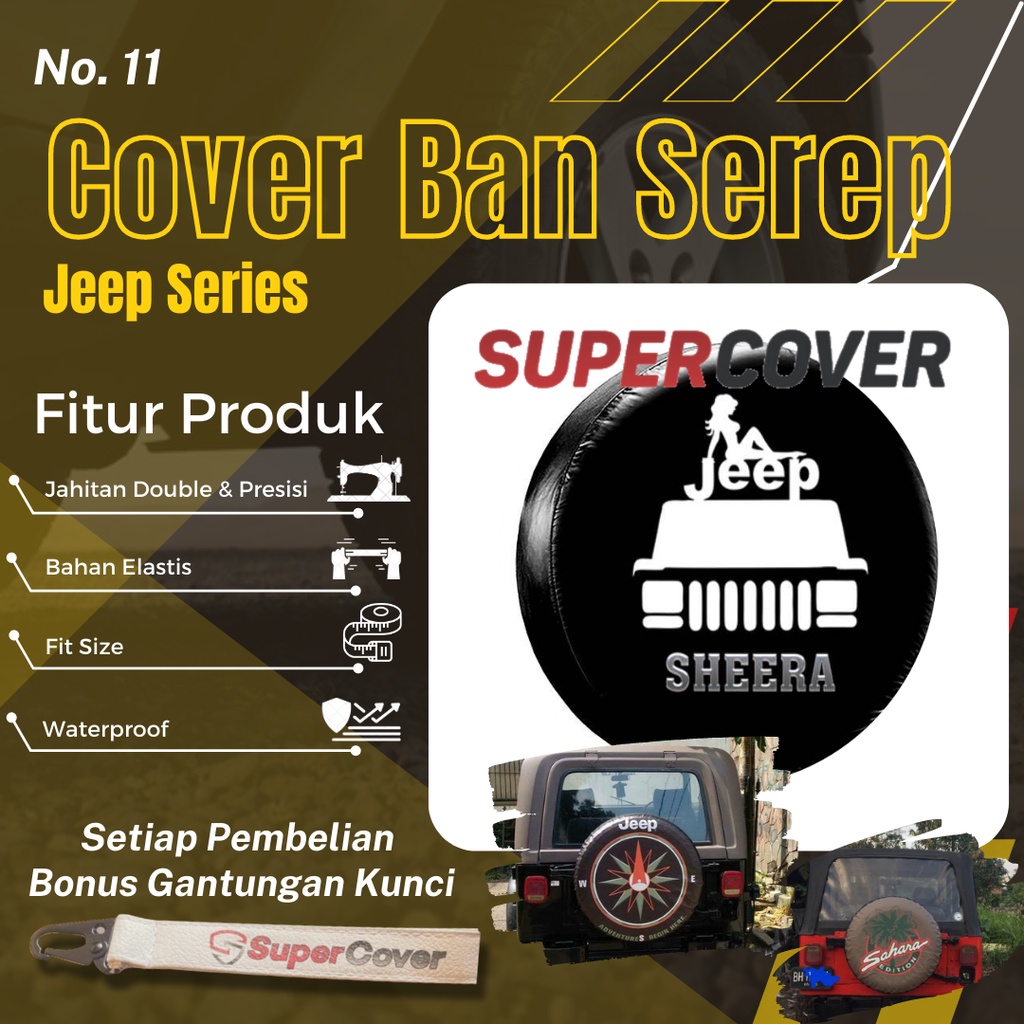 Sarung Ban Serep Jeep Ban Serep Kulit Sintetis Jeep 11 Penutup Pelindung Selimut Ban Serep