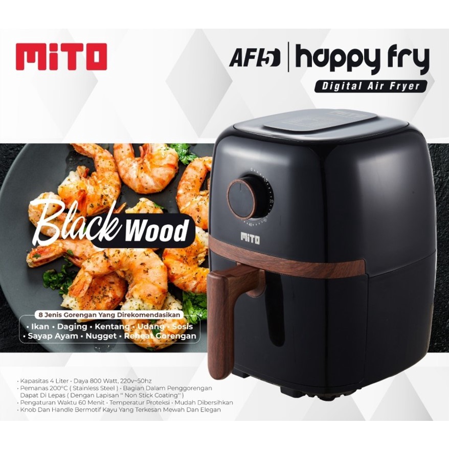 MITOCHIBA AIR FRYER AF 5 BLACK WOOD