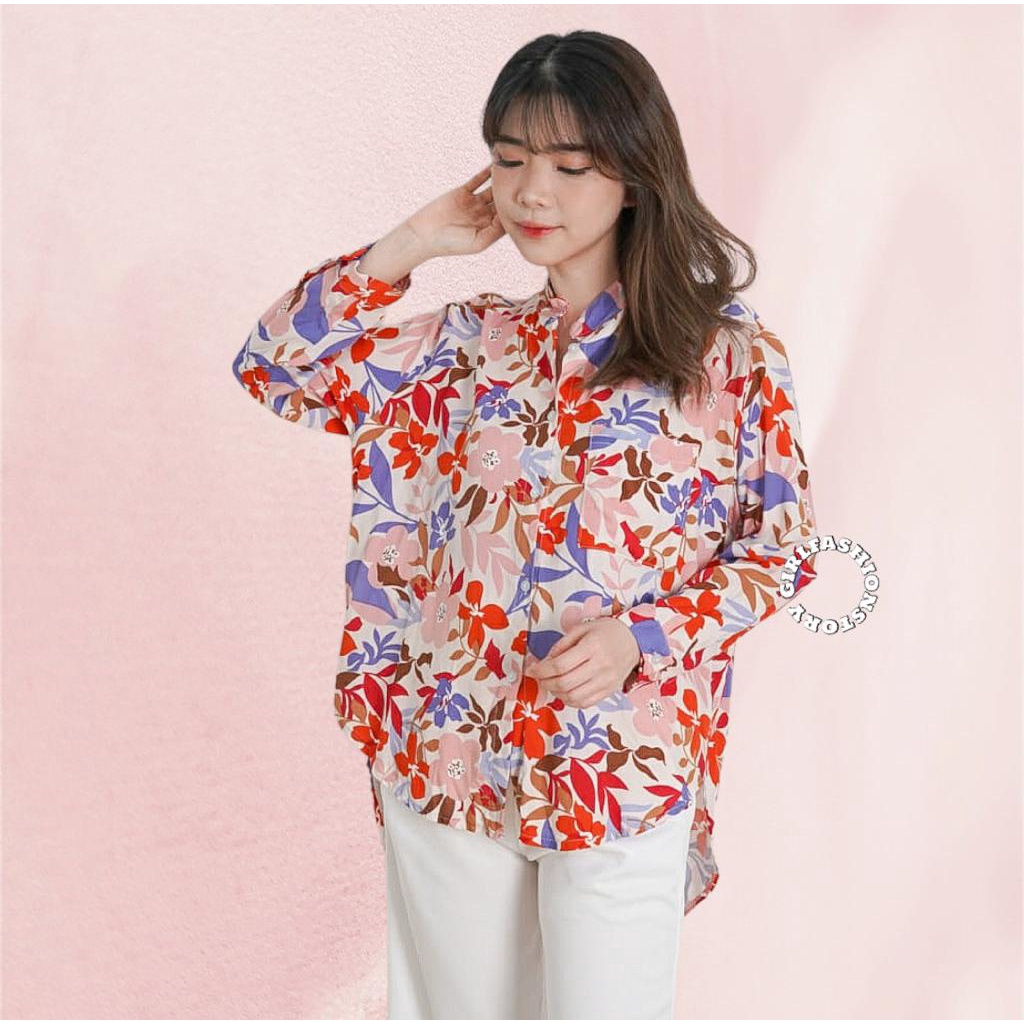 GFS GEDIN FLORAL RAYON VIESTE CALM TUNIC